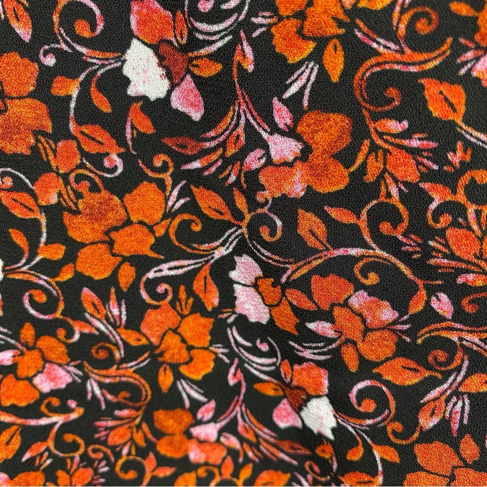Nanette Lepore Maxi‎ Midi Chiffon Floral Boho Festival Dress 10 Coral Romantic - Picture 8 of 11